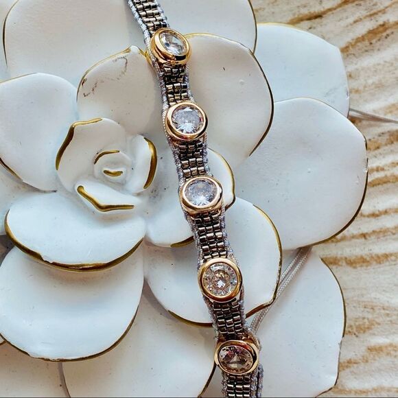 Crystal Seed Bead Boho Woven Adjustable Friendship Bracelet NWT - Picture 2 of 11